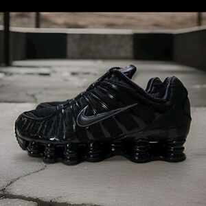 Women's Nike Shox TL  Black/Black/MTLC Hematite AR3566-002 - Size 8.5